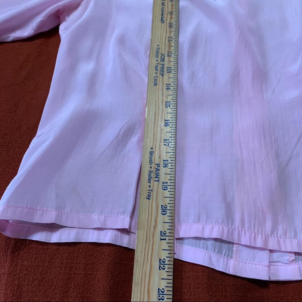 Vintage 80s Satin Cottage Blouse M - Picture 8 of 10